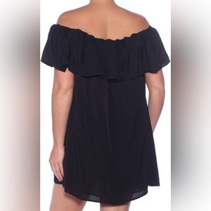 French connection ruffle off shoulder dress xs